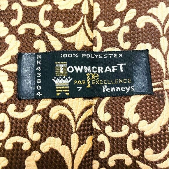Vintage Towncraft Patterned Wide Tie - Picture 3 of 3